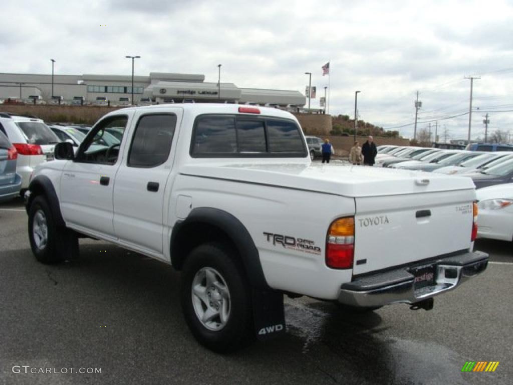 2003 Tacoma V6 TRD Double Cab 4x4 - Super White / Oak photo #4