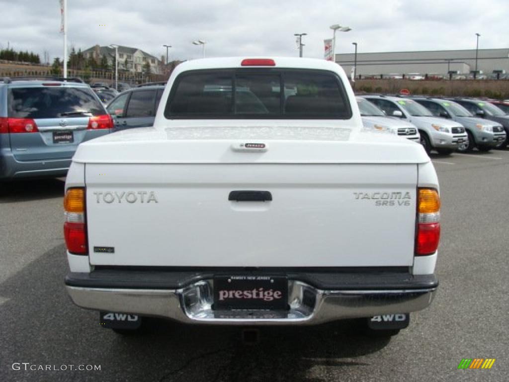2003 Tacoma V6 TRD Double Cab 4x4 - Super White / Oak photo #5