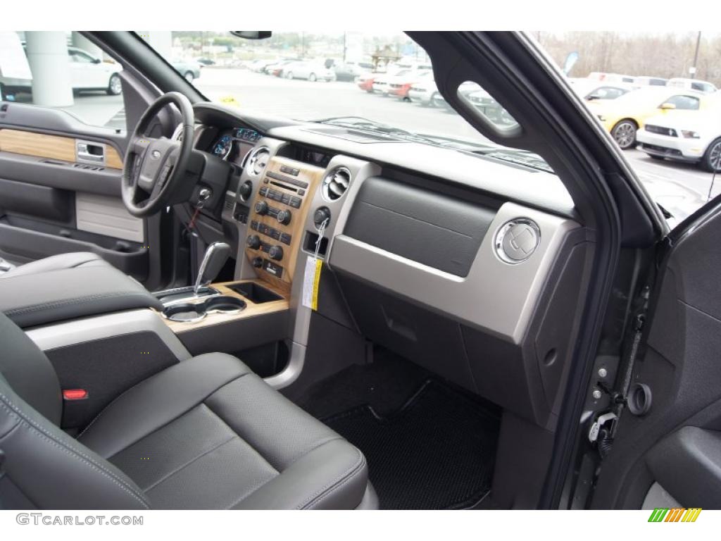 2011 Ford F150 Lariat SuperCrew 4x4 Black Dashboard Photo #47036436