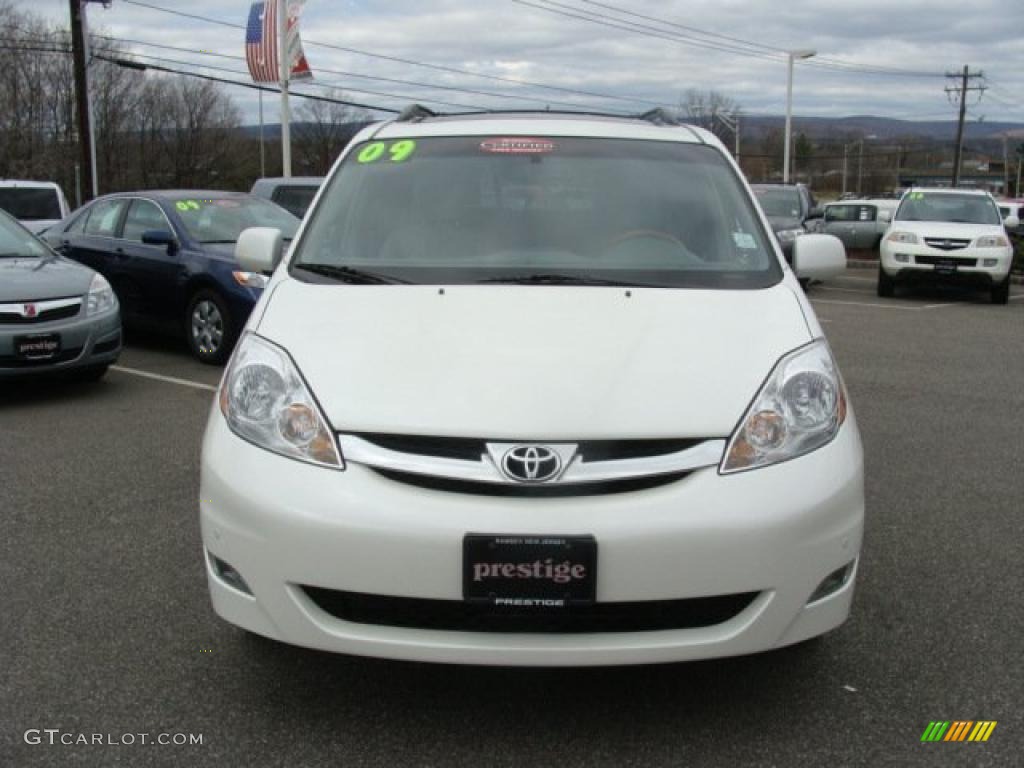 2009 Sienna Limited AWD - Blizzard White Pearl / Stone photo #2