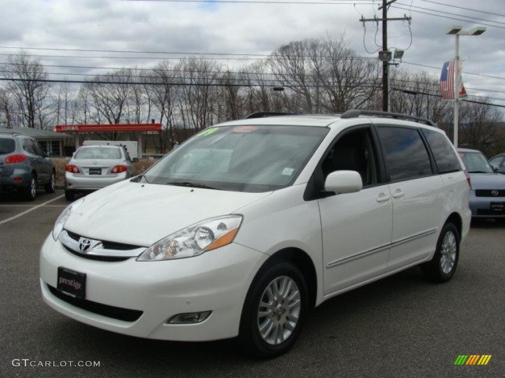 2009 Sienna Limited AWD - Blizzard White Pearl / Stone photo #3