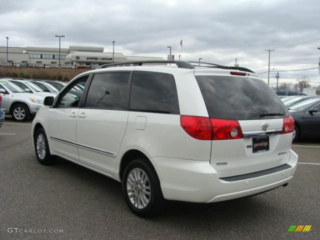 2009 Sienna Limited AWD - Blizzard White Pearl / Stone photo #4