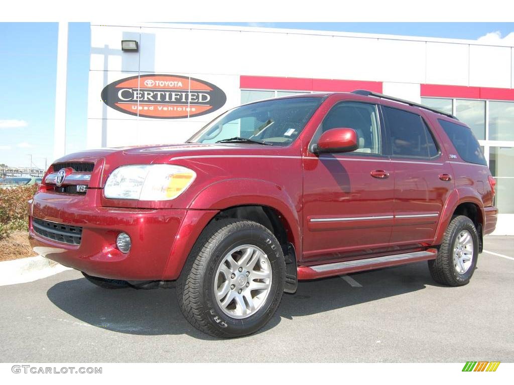 2006 Sequoia SR5 - Salsa Red Pearl / Taupe photo #1