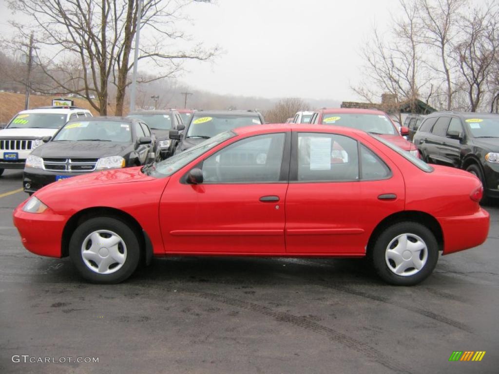 2003 Cavalier Sedan - Victory Red / Graphite Gray photo #10