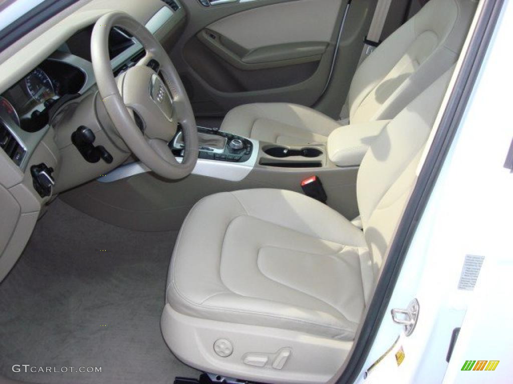Cardamom Beige Interior 2009 Audi A4 2.0T Sedan Photo #47038279