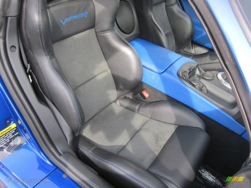 Black/Blue Interior 2008 Dodge Viper SRT-10 Coupe Photo #47039541