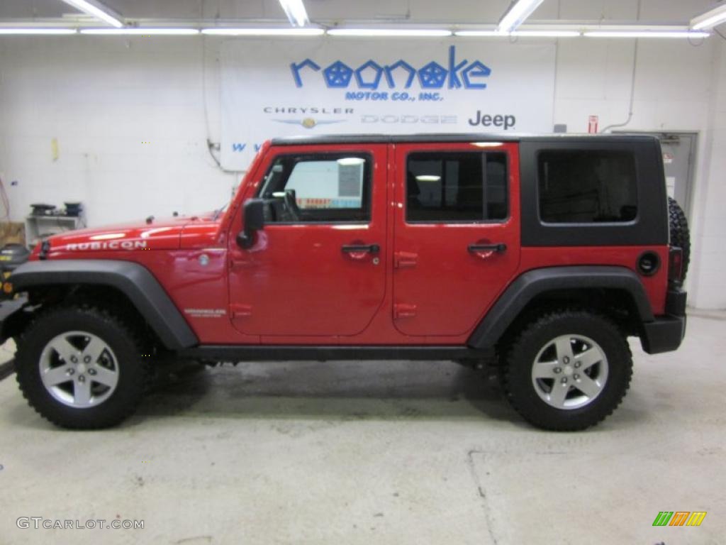 2010 Wrangler Unlimited Rubicon 4x4 - Flame Red / Dark Slate Gray/Medium Slate Gray photo #1