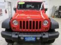 2010 Flame Red Jeep Wrangler Unlimited Rubicon 4x4  photo #3