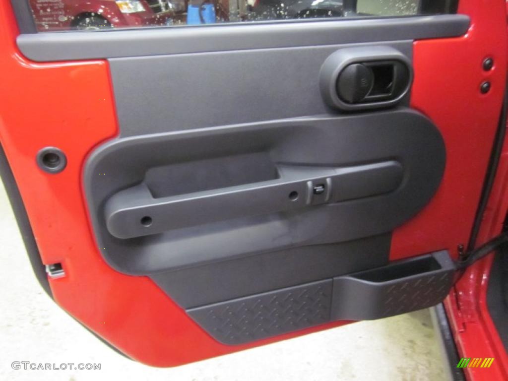2010 Jeep Wrangler Unlimited Rubicon 4x4 Dark Slate Gray/Medium Slate Gray Door Panel Photo #47040663