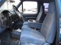 Blue 1995 Ford F250 XLT Extended Cab 4x4 Interior Color