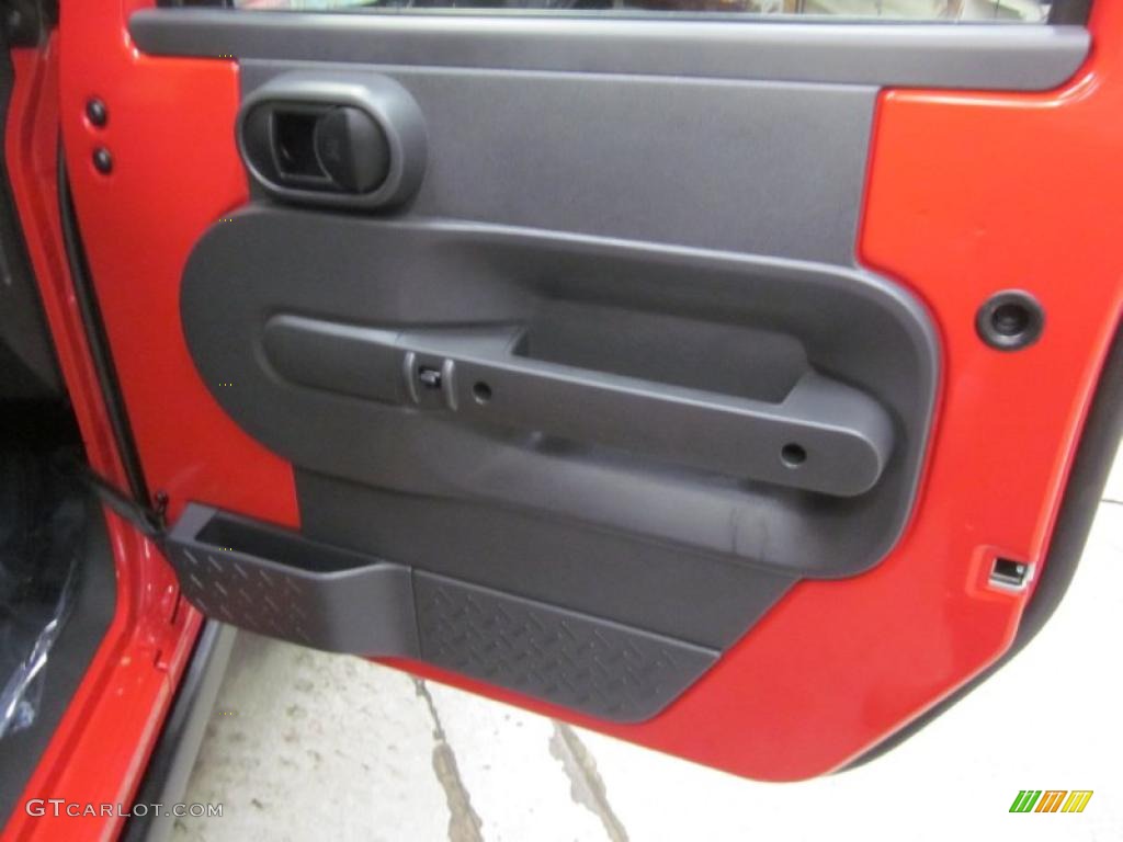 2010 Jeep Wrangler Unlimited Rubicon 4x4 Dark Slate Gray/Medium Slate Gray Door Panel Photo #47040732