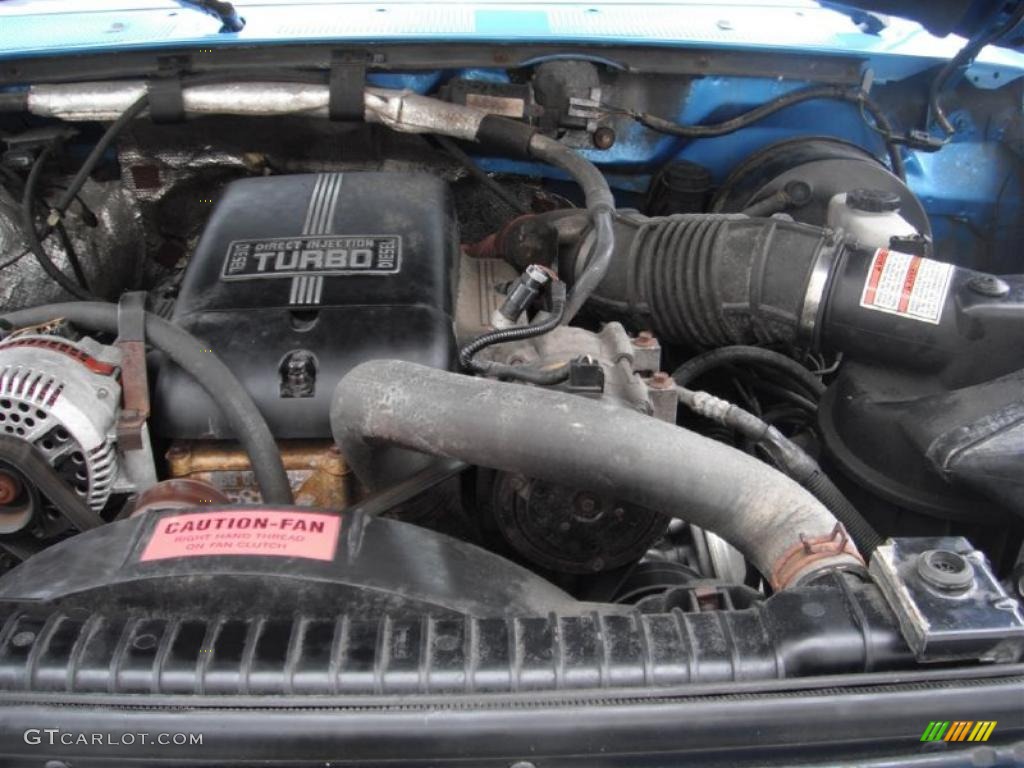 1995 Ford F250 XLT Extended Cab 4x4 7.3 Liter OHV 16-Valve Turbo-Diesel V8 Engine Photo #47040789