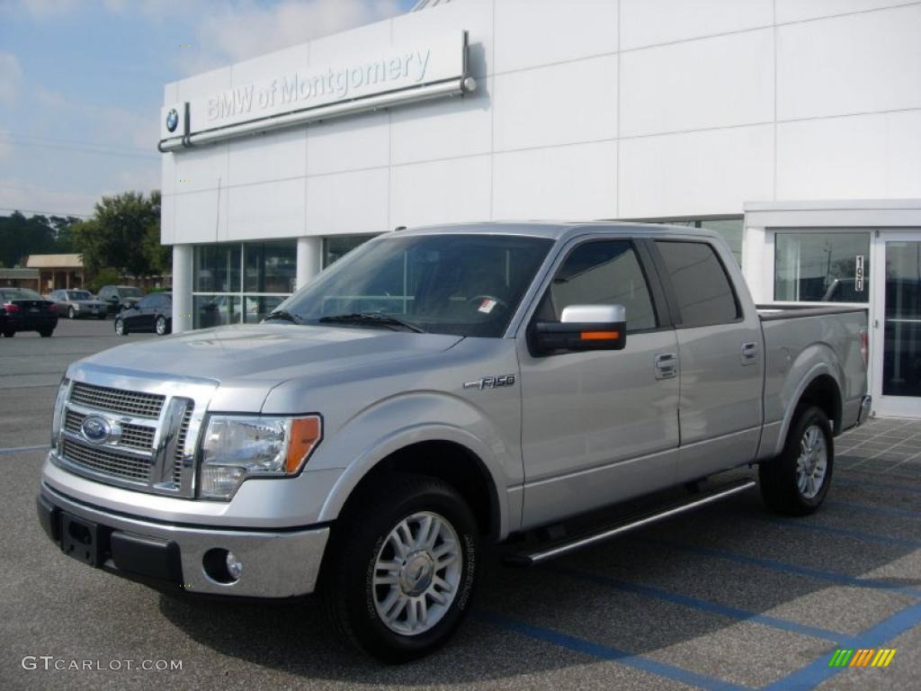 2010 F150 Lariat SuperCrew - Ingot Silver Metallic / Black photo #2