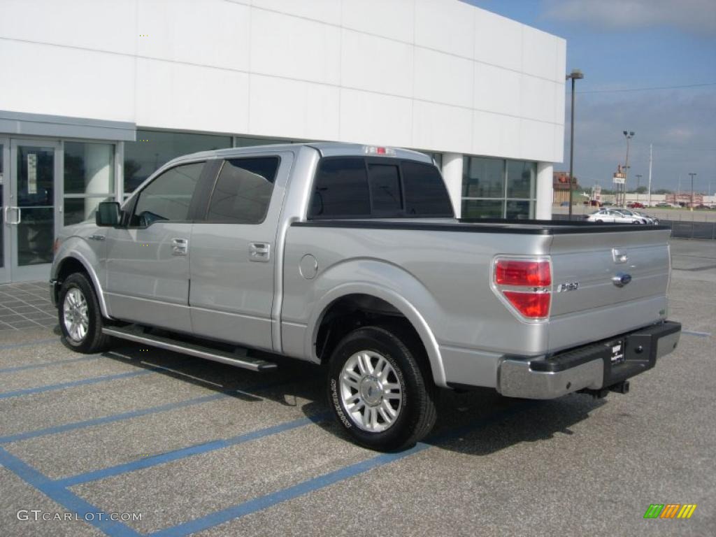 2010 F150 Lariat SuperCrew - Ingot Silver Metallic / Black photo #3