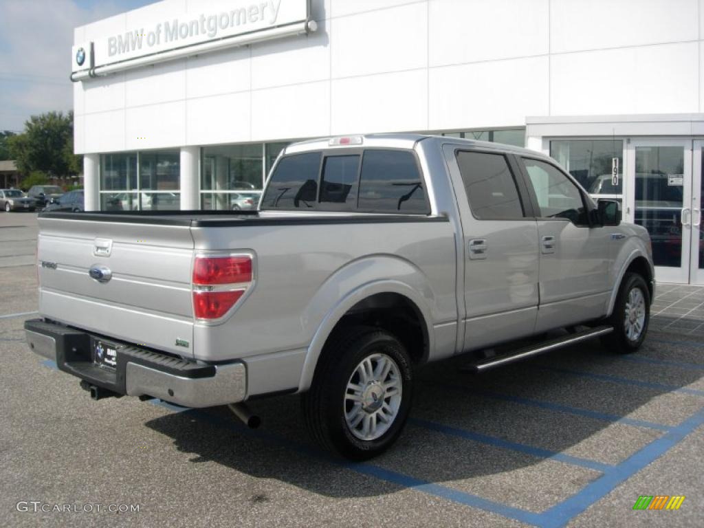 2010 F150 Lariat SuperCrew - Ingot Silver Metallic / Black photo #4