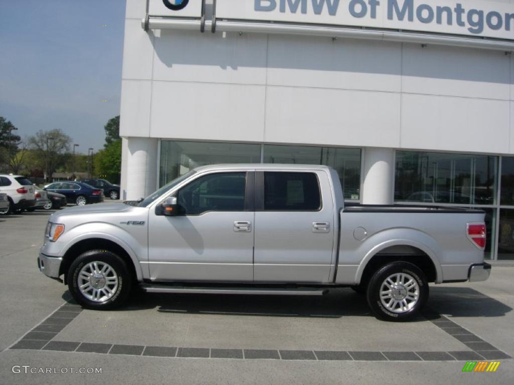 2010 F150 Lariat SuperCrew - Ingot Silver Metallic / Black photo #6