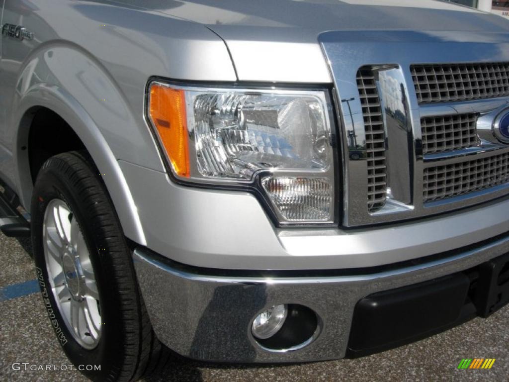 2010 F150 Lariat SuperCrew - Ingot Silver Metallic / Black photo #7