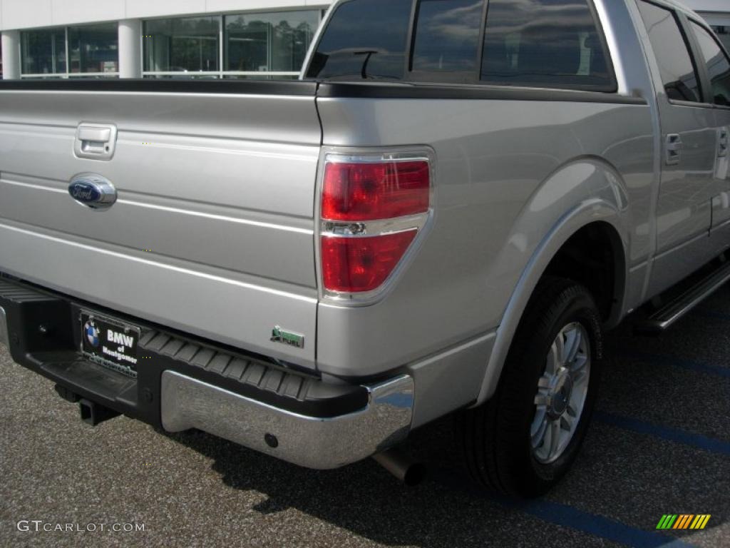 2010 F150 Lariat SuperCrew - Ingot Silver Metallic / Black photo #10