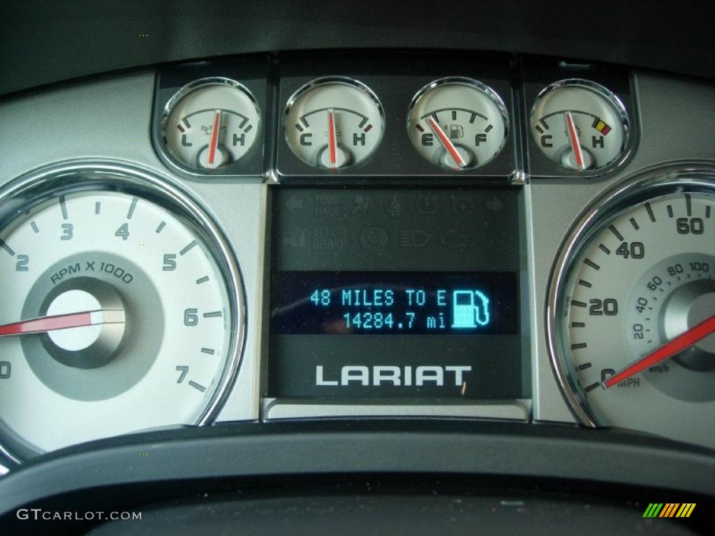 2010 F150 Lariat SuperCrew - Ingot Silver Metallic / Black photo #14