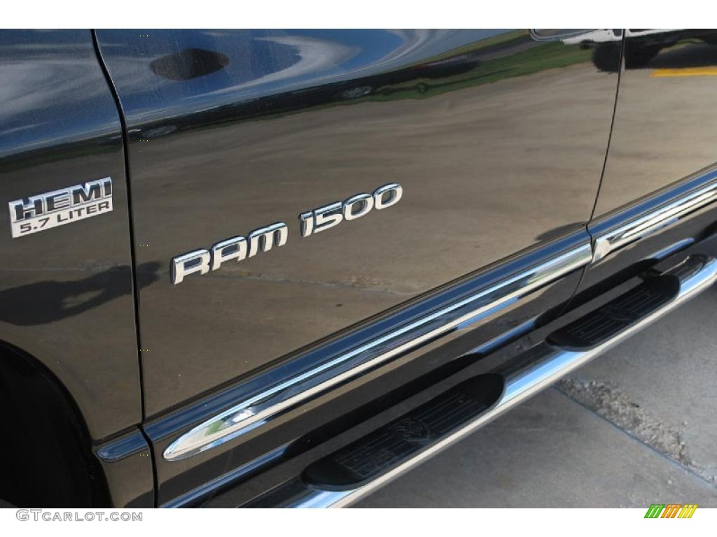 2007 Ram 1500 Laramie Quad Cab 4x4 - Brilliant Black Crystal Pearl / Medium Slate Gray photo #12