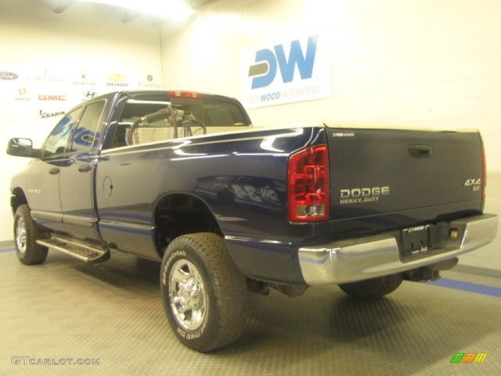 2004 Ram 3500 SLT Quad Cab 4x4 - Patriot Blue Pearl / Dark Slate Gray photo #4