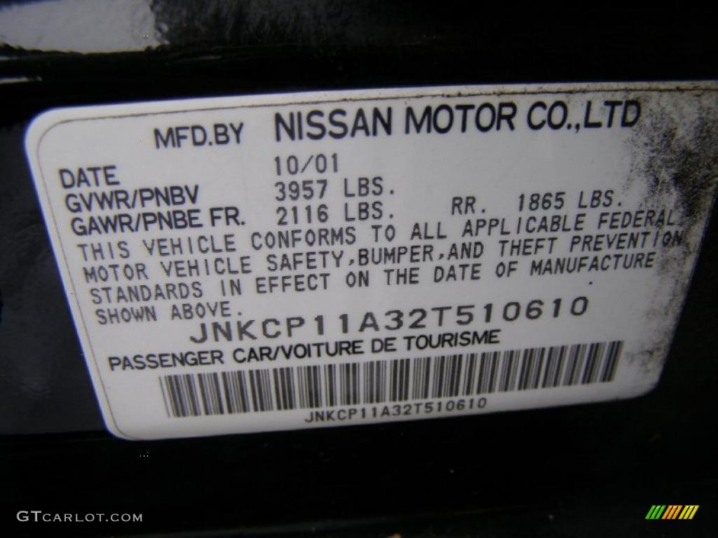 2002 Infiniti G 20 Sedan Info Tag Photos