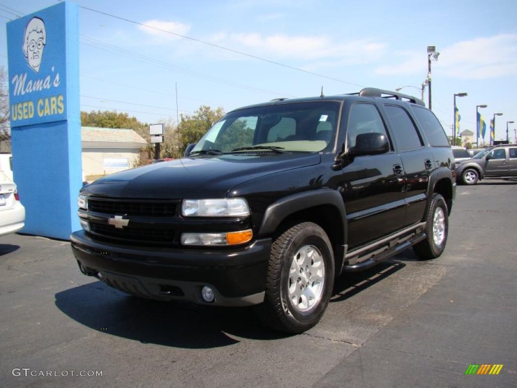 2002 Tahoe Z71 4x4 - Onyx Black / Tan/Neutral photo #4