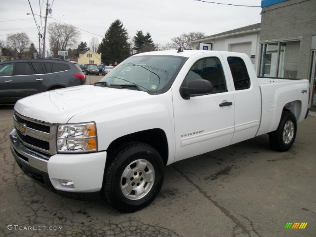 2011 Silverado 1500 LT Extended Cab 4x4 - Summit White / Ebony photo #6