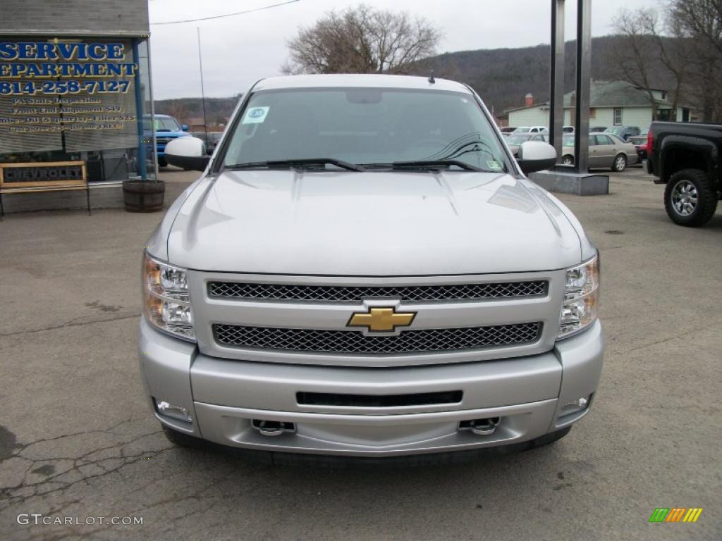 2011 Silverado 1500 LT Extended Cab 4x4 - Sheer Silver Metallic / Ebony photo #7