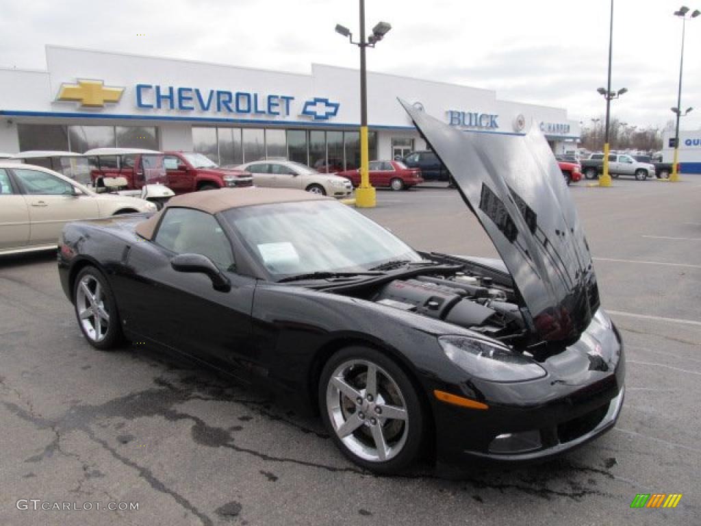 2008 Corvette Convertible - Black / Cashmere photo #2