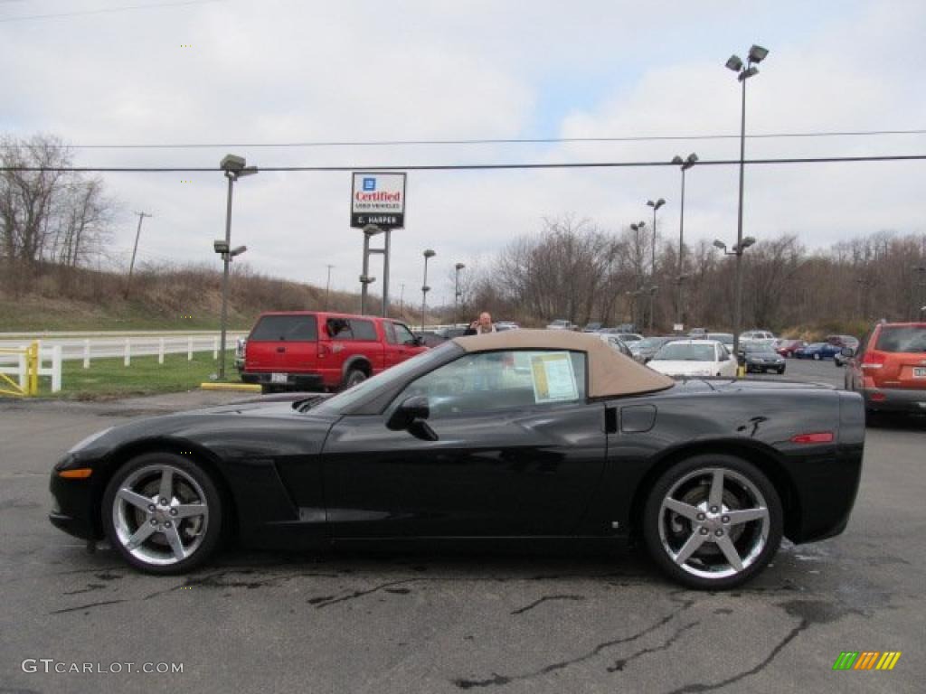 2008 Corvette Convertible - Black / Cashmere photo #9