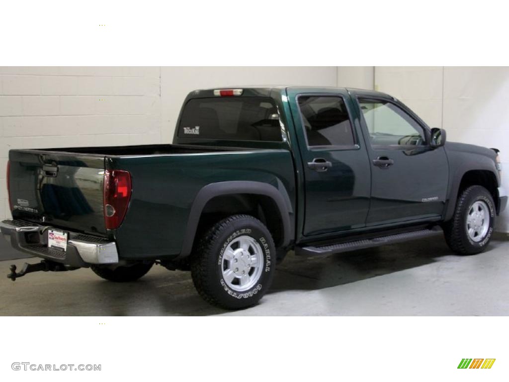 Dark Green Metallic 2004 Chevrolet Colorado LS Crew Cab 4x4 Exterior Photo #47052099