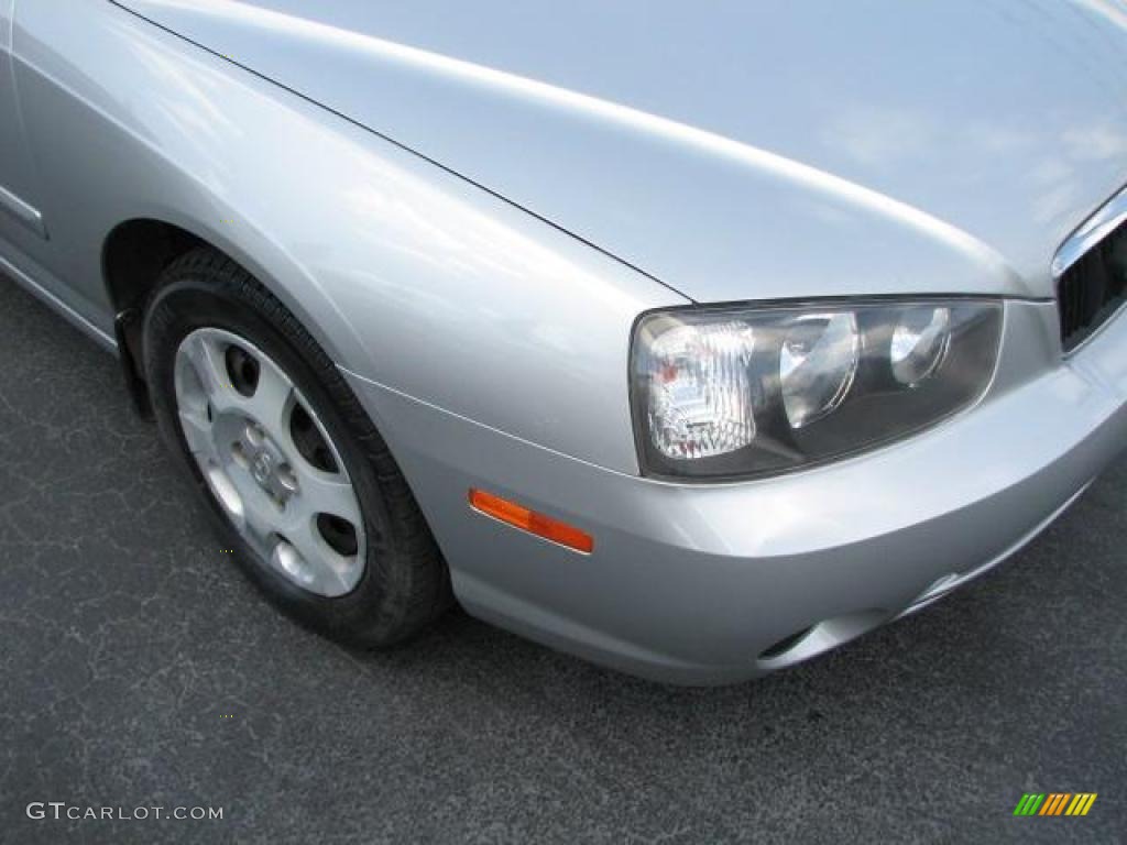 2002 Elantra GLS Sedan - Silver Pewter / Gray photo #2