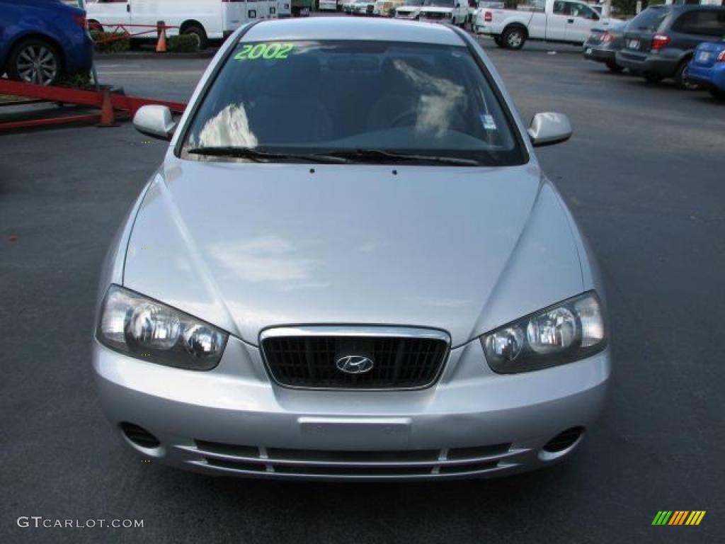 2002 Elantra GLS Sedan - Silver Pewter / Gray photo #3