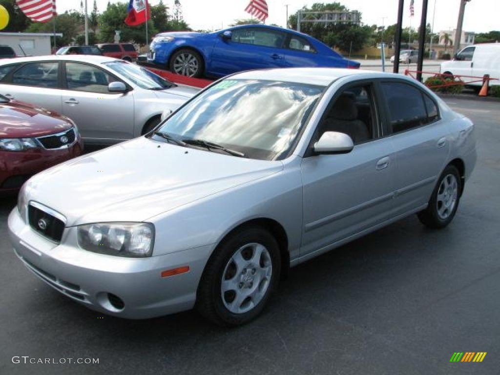 2002 Elantra GLS Sedan - Silver Pewter / Gray photo #5