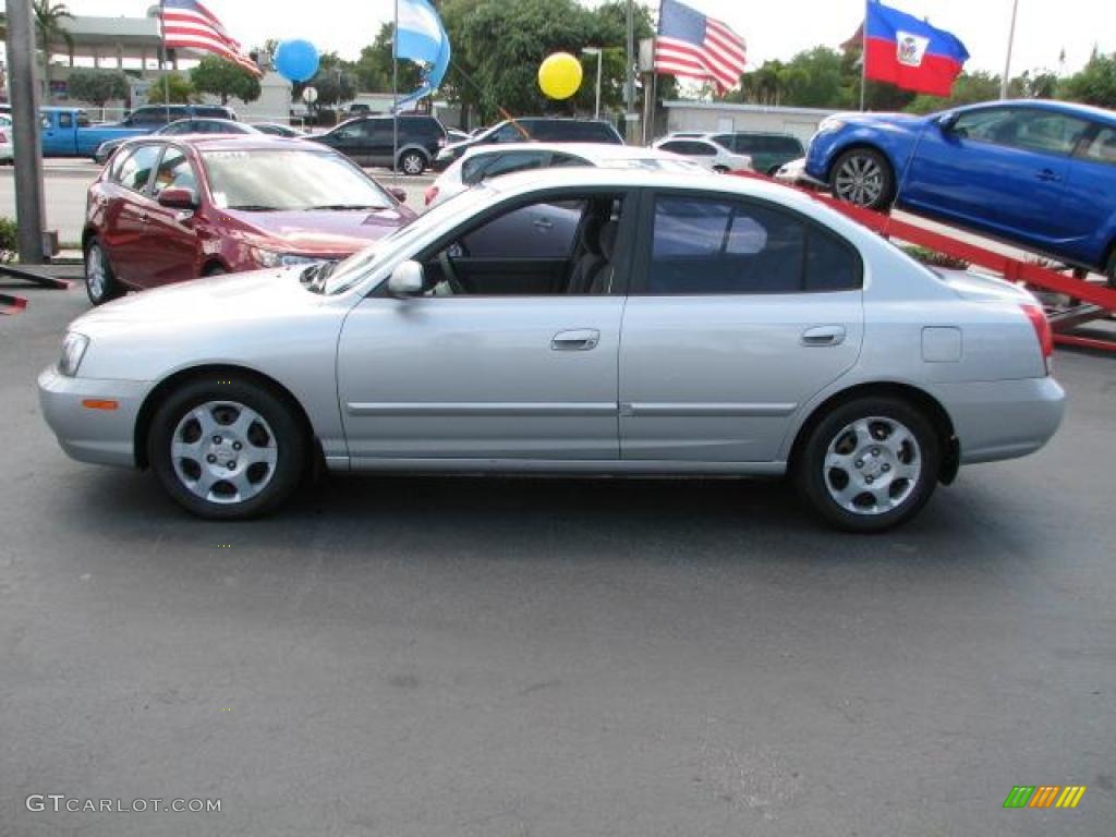 2002 Elantra GLS Sedan - Silver Pewter / Gray photo #6