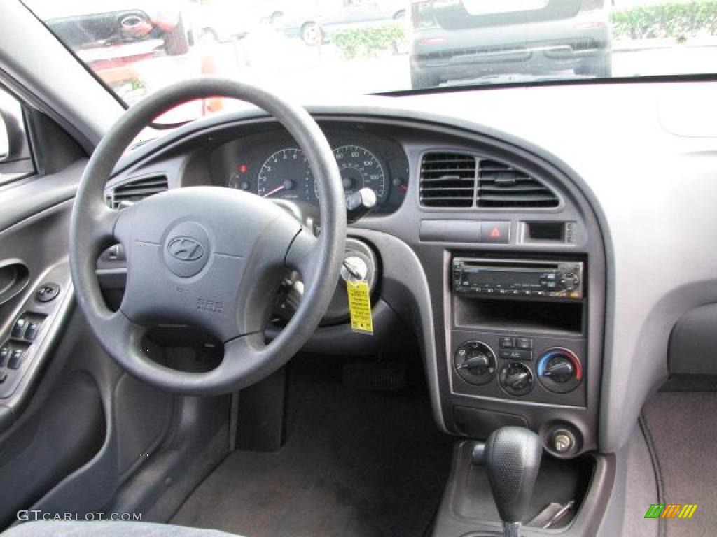 2002 Elantra GLS Sedan - Silver Pewter / Gray photo #16