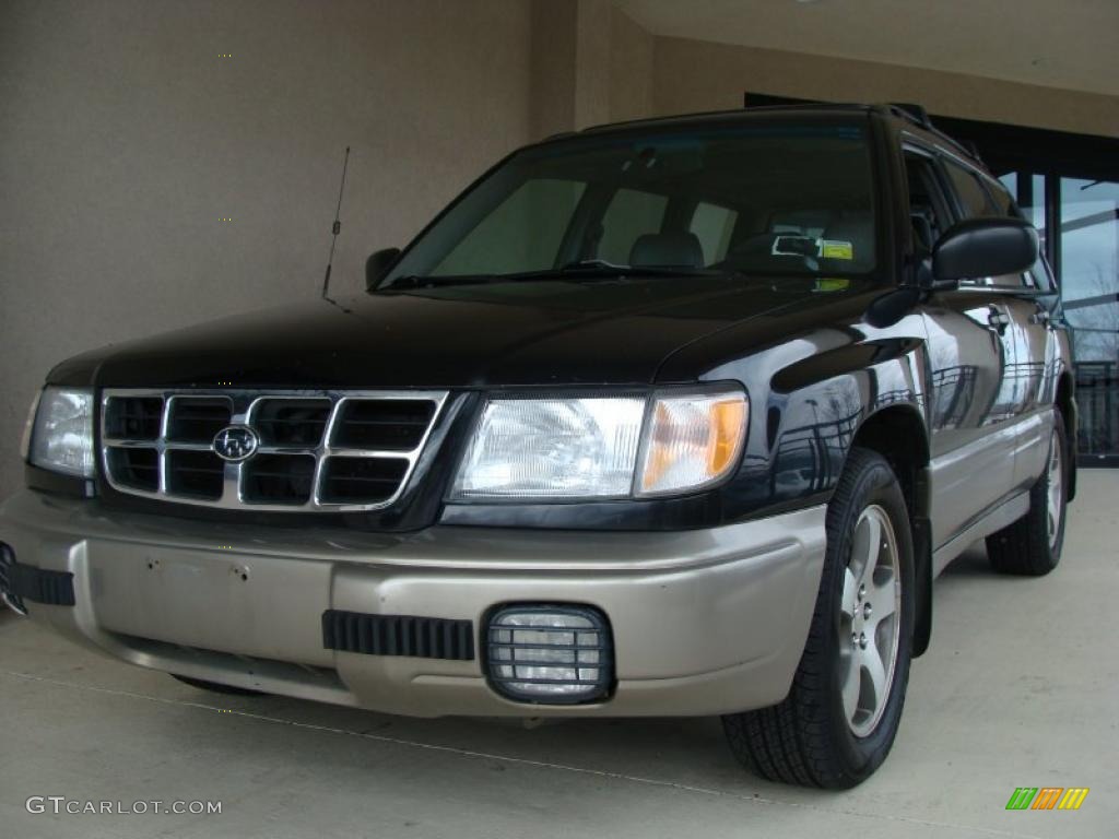 1998 Forester S - Black Diamond Pearl / Beige photo #1