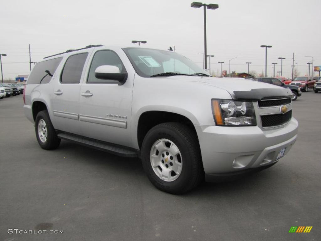 2010 Suburban LT 4x4 - Sheer Silver Metallic / Ebony photo #4