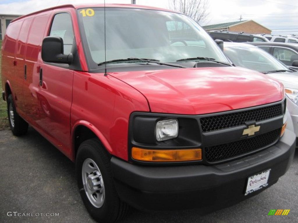 Victory Red 2010 Chevrolet Express 2500 Work Van Exterior Photo #47053692