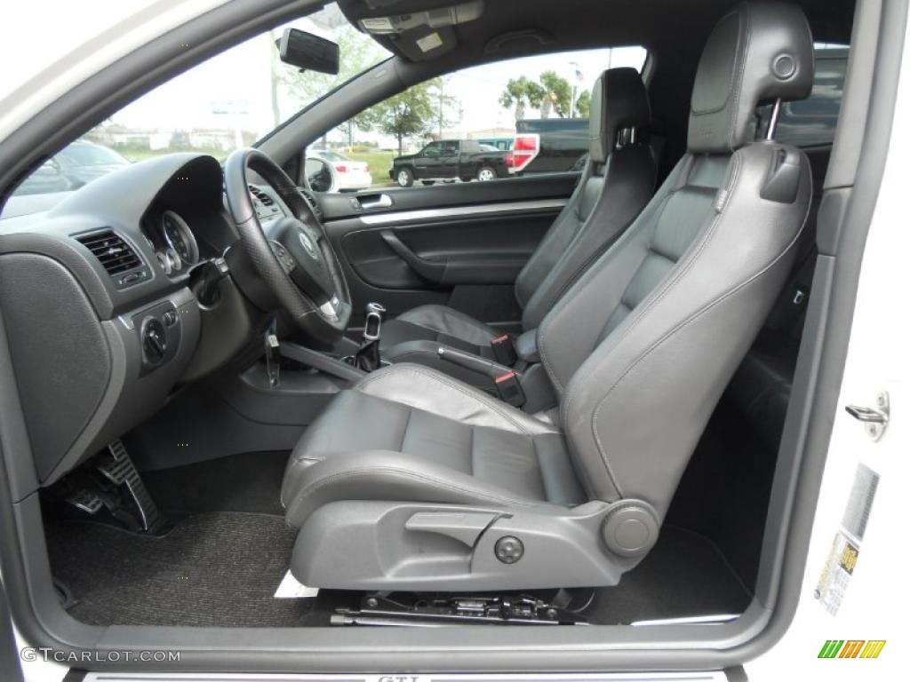 Anthracite Black Leather Interior 2009 Volkswagen GTI 2 Door Photo #47053758