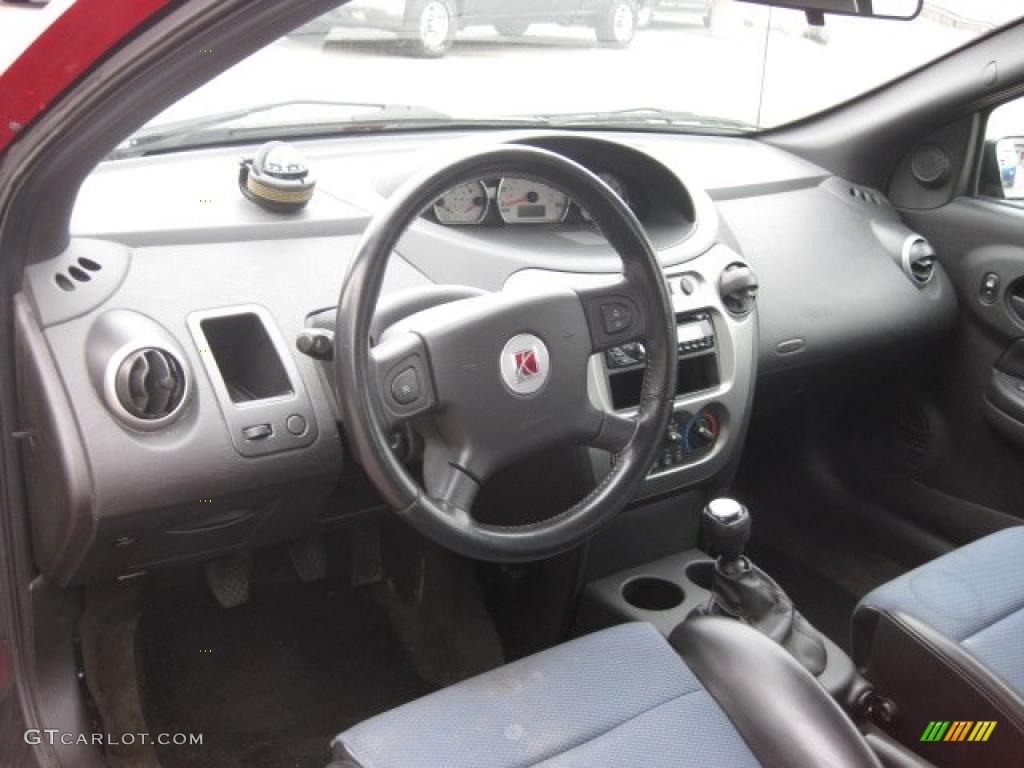 Black Interior 2005 Saturn ION Red Line Quad Coupe Photo #47054344