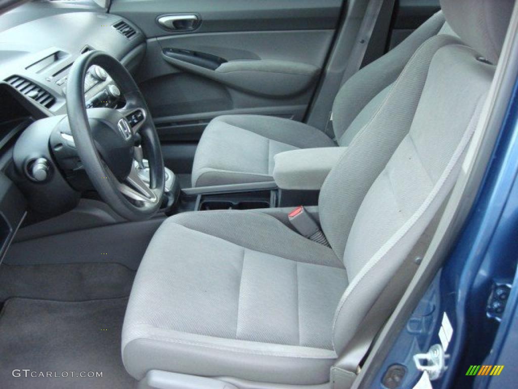 2009 Civic LX Sedan - Atomic Blue Metallic / Gray photo #9