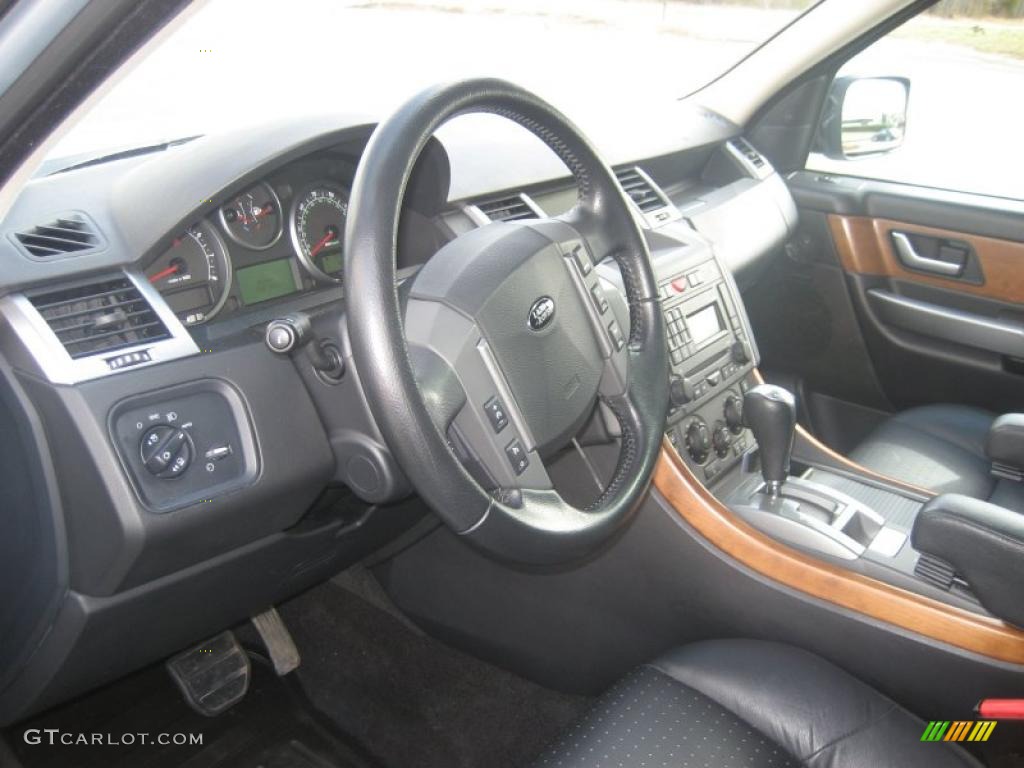 Ebony Black Interior 2006 Land Rover Range Rover Sport Supercharged Photo #47055412
