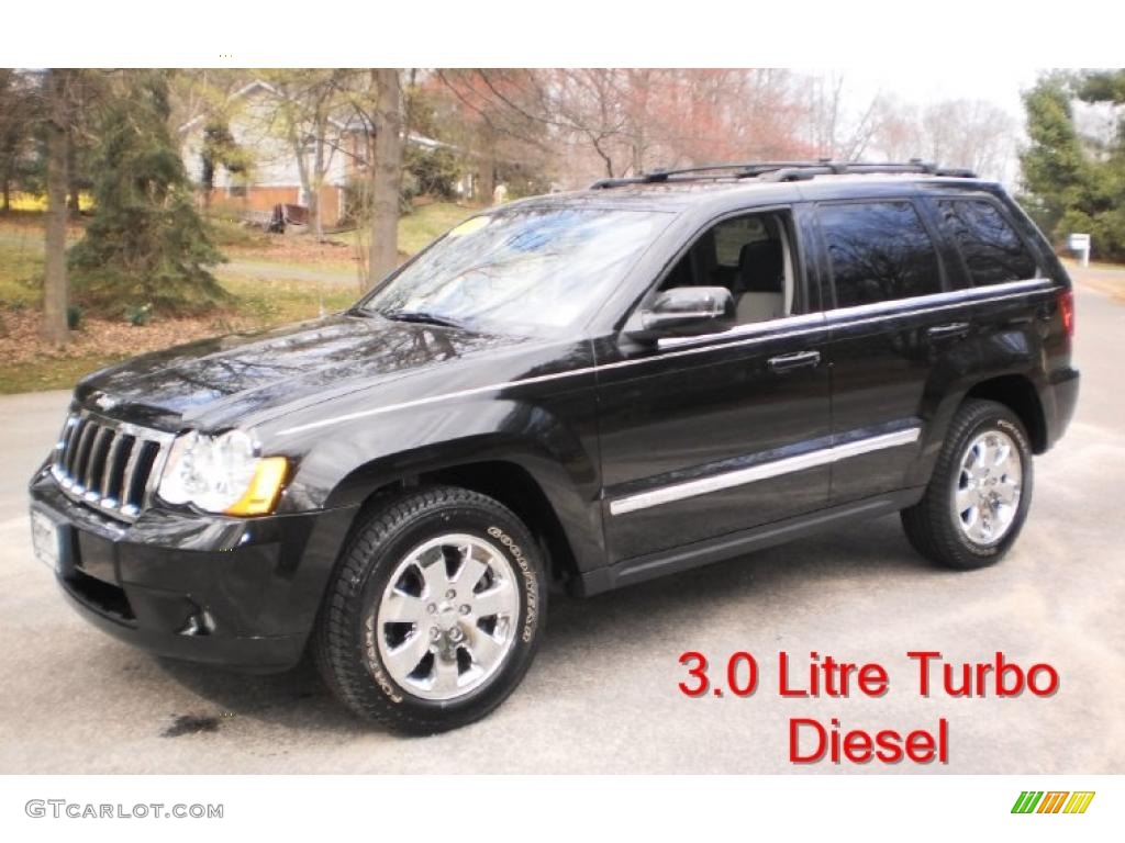 2008 Grand Cherokee Limited 4x4 - Black / Dark Slate Gray/Light Graystone photo #1