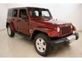 2008 Red Rock Crystal Pearl Jeep Wrangler Unlimited Sahara 4x4  photo #1