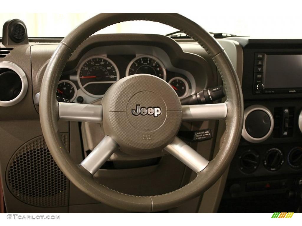 2008 Wrangler Unlimited Sahara 4x4 - Red Rock Crystal Pearl / Dark Khaki/Medium Khaki photo #8