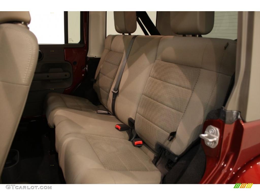 2008 Wrangler Unlimited Sahara 4x4 - Red Rock Crystal Pearl / Dark Khaki/Medium Khaki photo #18