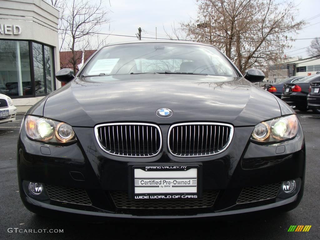 2007 3 Series 335i Coupe - Jet Black / Black photo #2