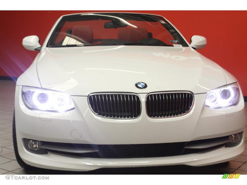 2011 3 Series 328i Convertible - Alpine White / Coral Red/Black Dakota Leather photo #2